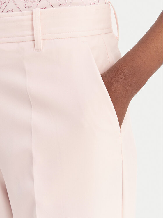 Guess Guess Medžiaginės kelnės W6RB02 WH9Y2 Rožinė Regular Fit