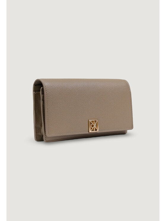 Calvin Klein Calvin Klein Πορτοφόλι EMBLEM HW PEBBLE LONG BIFOLD Μπεζ