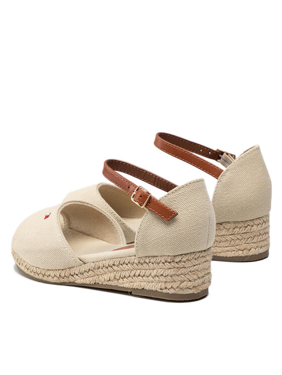 Tommy Hilfiger Tommy Hilfiger Espadryle Rope Wedge Sandal T3A7-32185-0048 M Beżowy