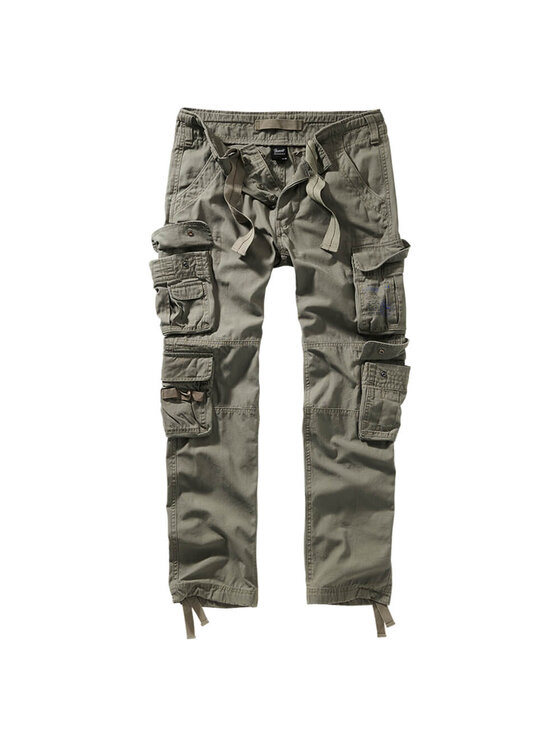 Brandit Brandit Spodnie cargo 1016.1.XXL Zielony Slim Fit