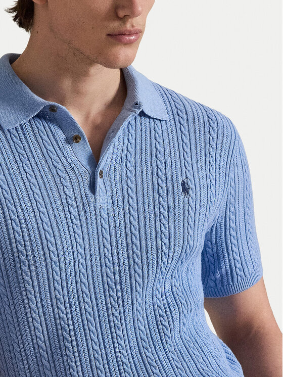 Polo Ralph Lauren Polo Ralph Lauren Тениска с яка и копчета 710B13893004 Син Regular Fit