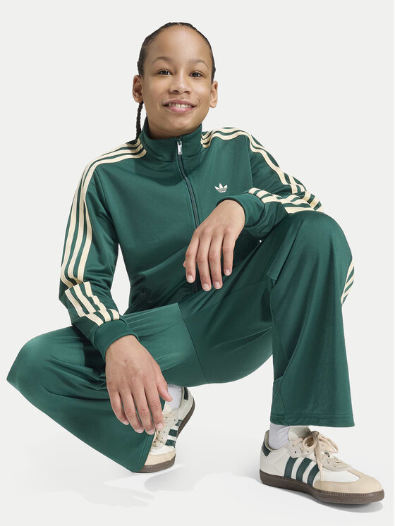 adidas adidas Bluza Firebird Loose Track HZ6645 Zielony Regular Fit