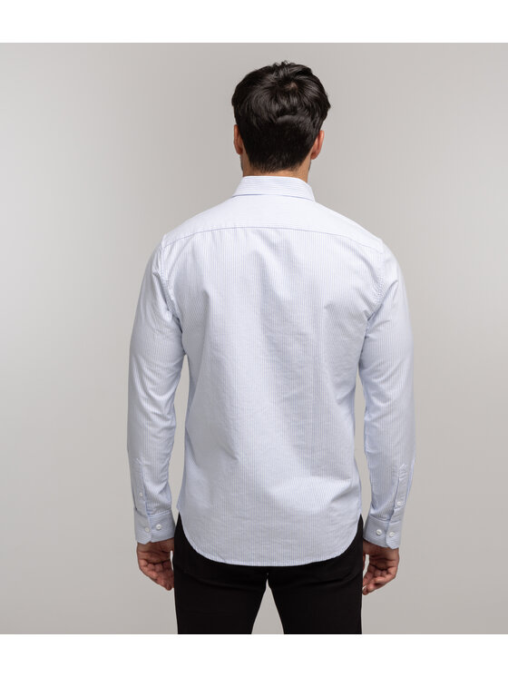 Lee Cooper Lee Cooper Koszula VAN OXFORD Niebieski Regular Fit