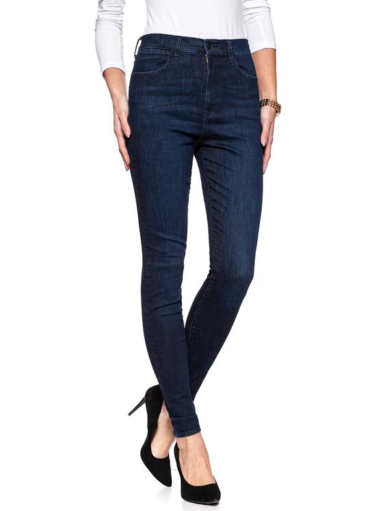 Wrangler Wrangler Jeansy SUPER HIGH SKINNY Niebieski Skinny Fit