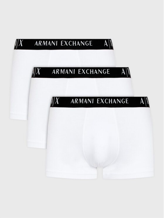 armani exchange lot de 3 boxers 957028 cc282 48310 blanc