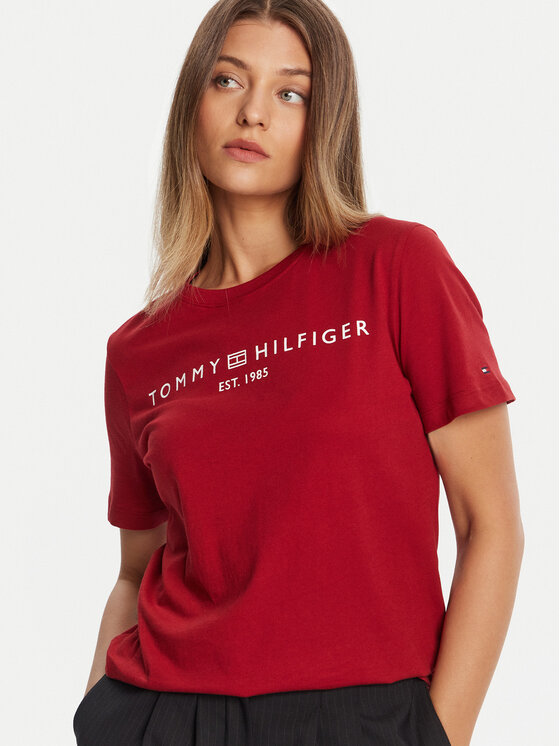 Tommy Hilfiger Tommy Hilfiger T-shirt WW0WW40276 Crvena Regular Fit