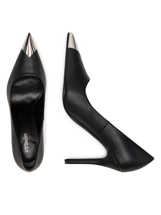 DeeZee DeeZee Pantofi cu toc subțire S4P1693702 Negru