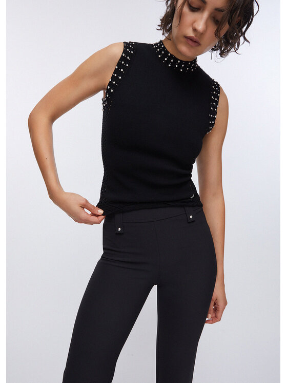 Liu Jo Liu Jo Spodnie garniturowe WA6120T252722222 Czarny Regular Fit