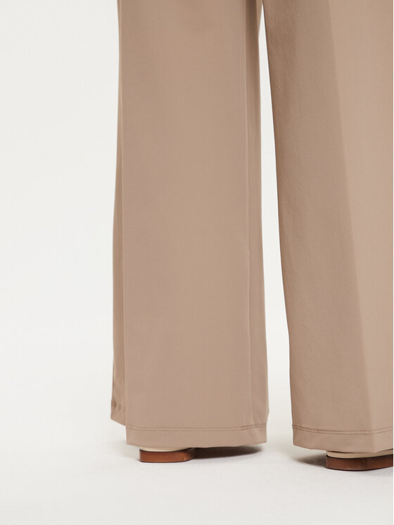 Max Mara Leisure Max Mara Leisure Riidest püksid Bonn 2426786017 Beež Relaxed Fit
