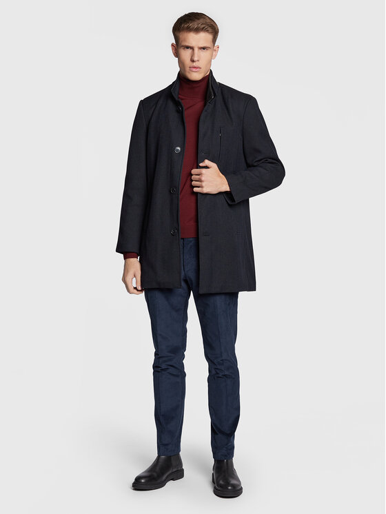 Cappotto di transizione 7979-98 Blu scuro Slim Fit...