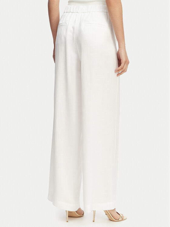 Marella Marella Pantaloni di tessuto Idoneo 2613131082 Bianco Wide Leg