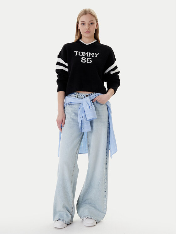 Tommy Jeans Tommy Jeans Πουλόβερ 85 Varsity DW0DW22033 Μαύρο Regular Fit