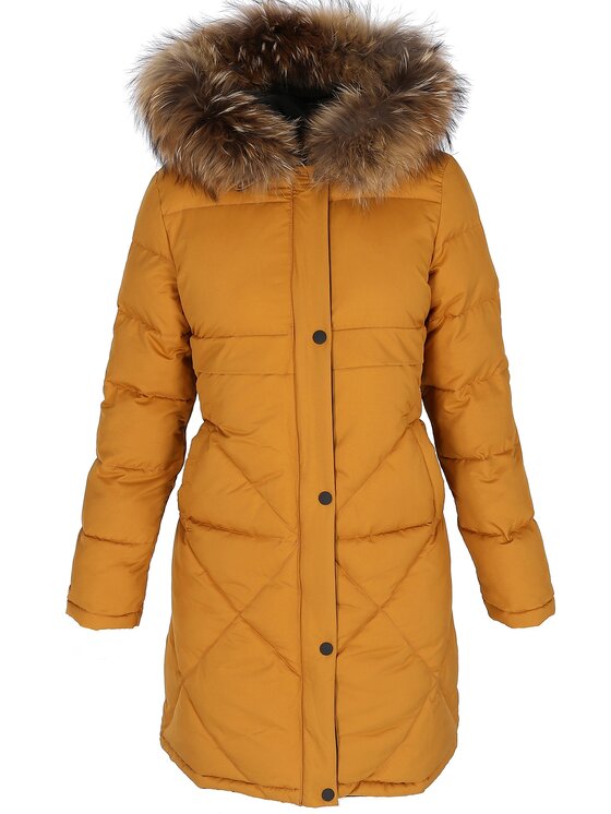 Perso Perso Kurtka puchowa BLH919079FX Żółty Regular Fit