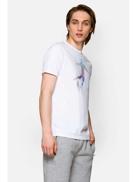 Lancerto Lancerto T-Shirt Lennox TS073221000041 Biały Regular Fit