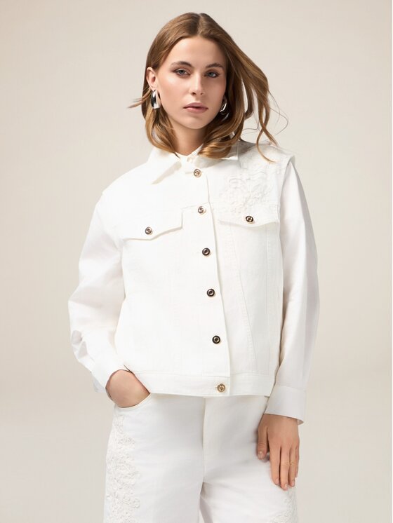 Oltre Oltre Giacca outdoor L700J000002N011 Bianco Regular Fit
