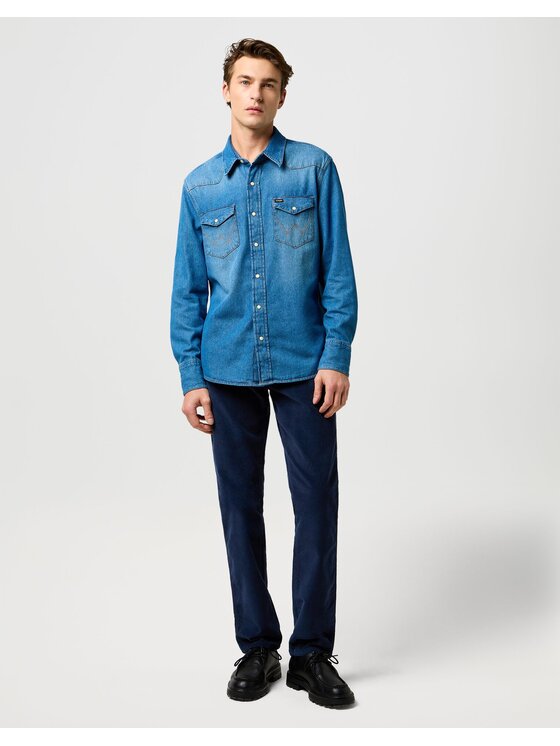 Wrangler Wrangler Jeansy TEXAS SLIM Niebieski Slim Fit
