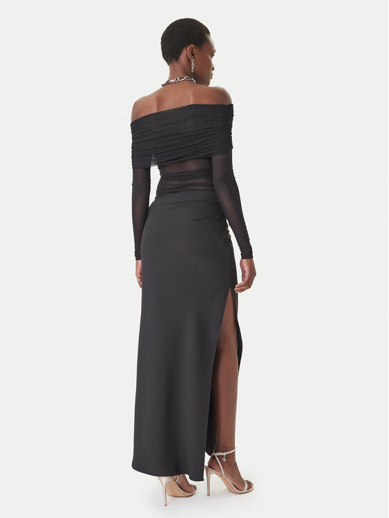 Eleh Eleh Sukienka wieczorowa SS260391 Czarny Slim Fit