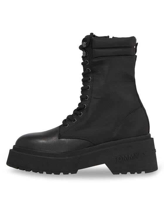 Tommy Jeans Tommy Jeans Ботильйони Tjw Lace Up Padded Boot EN0EN02405 Чорний