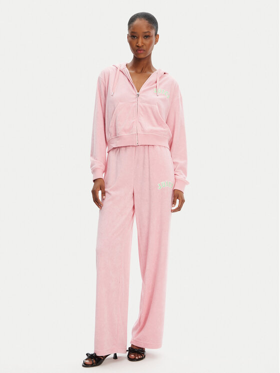 Juicy Couture Juicy Couture Melegítő alsó Regan JCWBJ125335 Rózsaszín Wide Leg