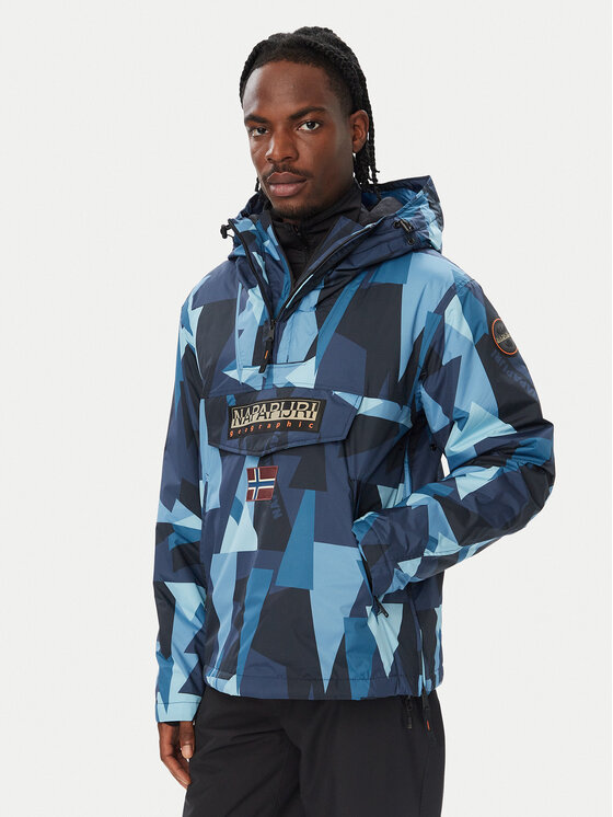 Napapijri Napapijri Bunda anorak Rf Next Aop 1 NP0A8AHX Tmavomodrá Regular Fit