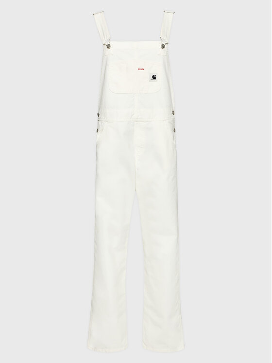 Carhartt WIP Jeans hlače z naramnicami Bib Overall I030761 Bela Regular Fit