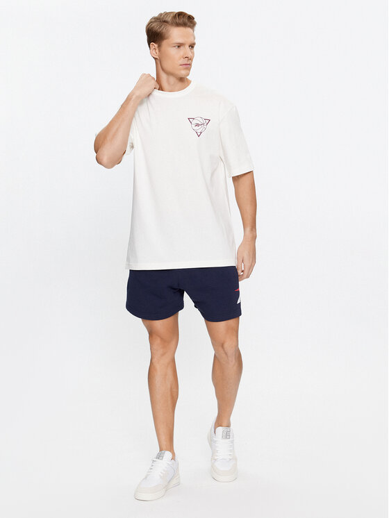 Reebok Reebok Tričko Basketball IL4428 Biela Regular Fit