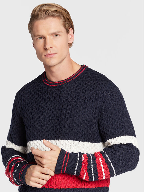 J.Lindeberg J.Lindeberg Sweter Orion FMKW06531 Granatowy Regular Fit
