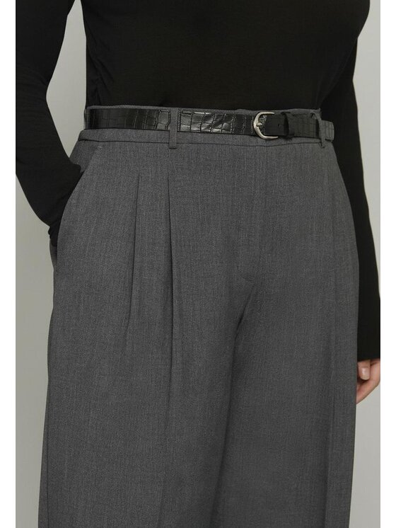 Fiorella Rubino Fiorella Rubino Pantaloni di tessuto P005T105136N013 Grigio Regular Fit