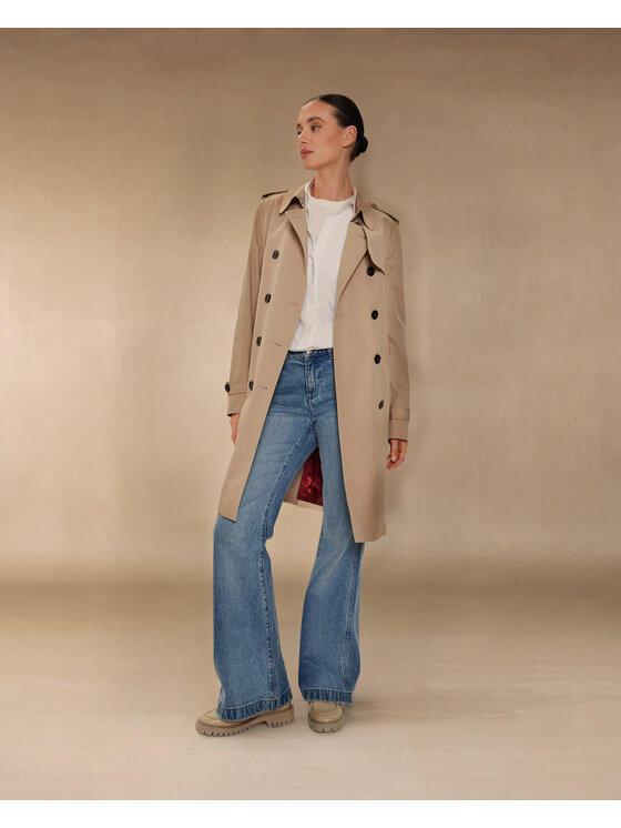 Tommy Hilfiger Tommy Hilfiger Trench WW0WW42133 Bež Slim Fit