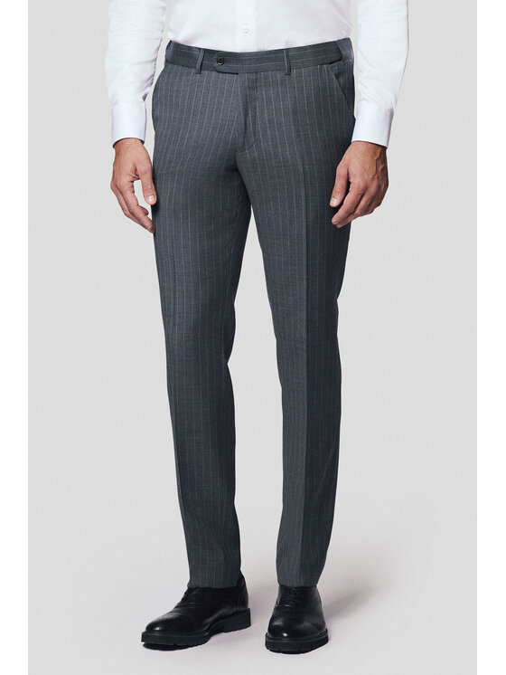 Lancerto Lancerto Garnitur Valum GA073125000010 Szary Slim Fit