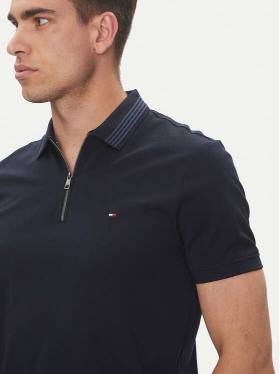 Tommy Hilfiger Tommy Hilfiger Polo MW0MW38473 Granatowy Regular Fit