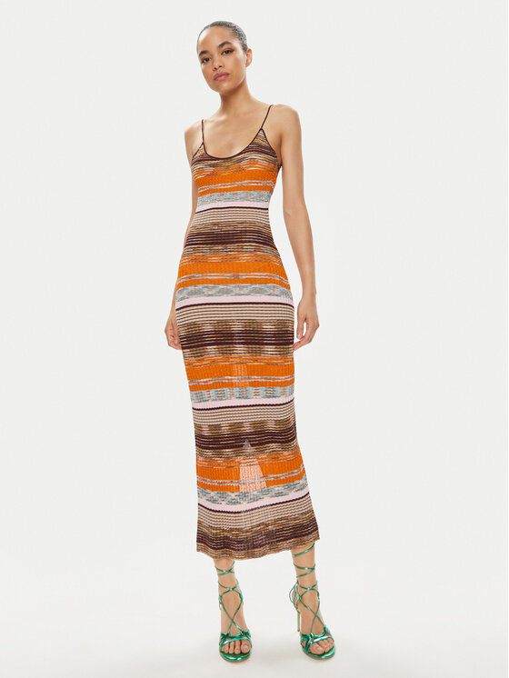 Desigual Robe d ete Viena 24SWVF05 Orange Slim Fit Modivo