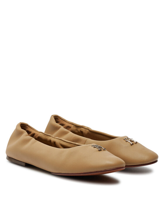 Tommy Hilfiger Tommy Hilfiger Baleriny Th Elevated Elastic Ballerina FW0FW07882 Khaki
