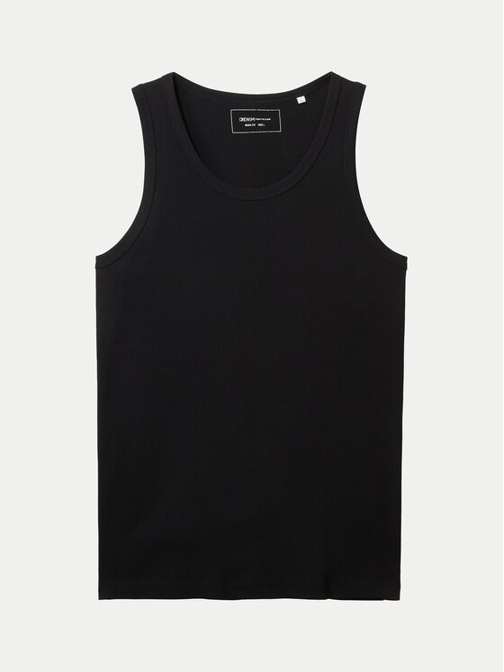 Tom Tailor Denim Tom Tailor Denim Tank top 1042035 Μαύρο Regular Fit