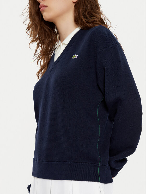 Lacoste Lacoste Pulover AF5622 Mornarsko modra Regular Fit