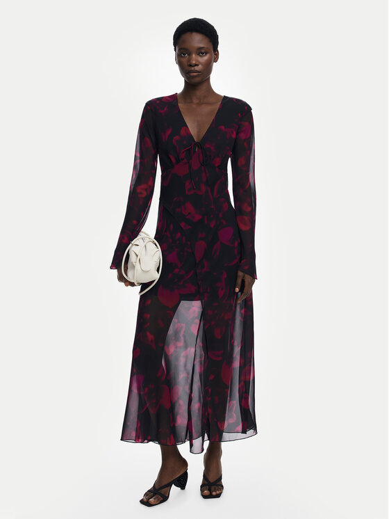 Desigual Desigual Kokteiļkleita Ratan 25WWVW24 Bordo Regular Fit