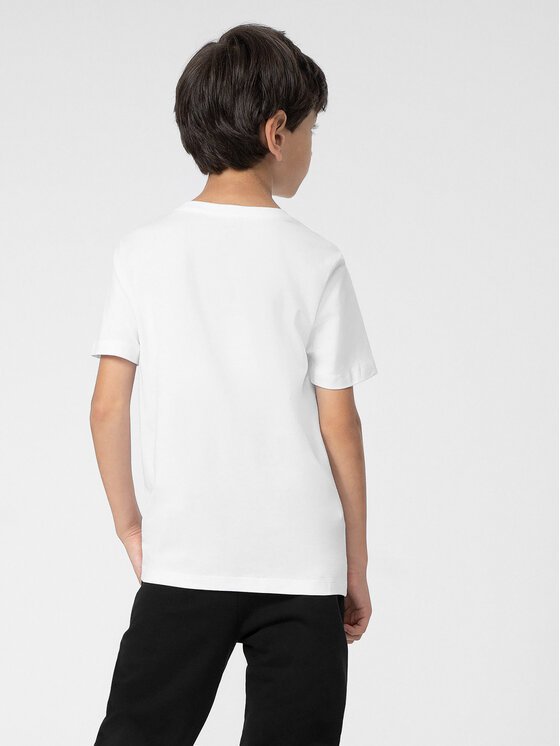 4F 4F T-särk 4FJSS23TTSHM294 Valge Regular Fit