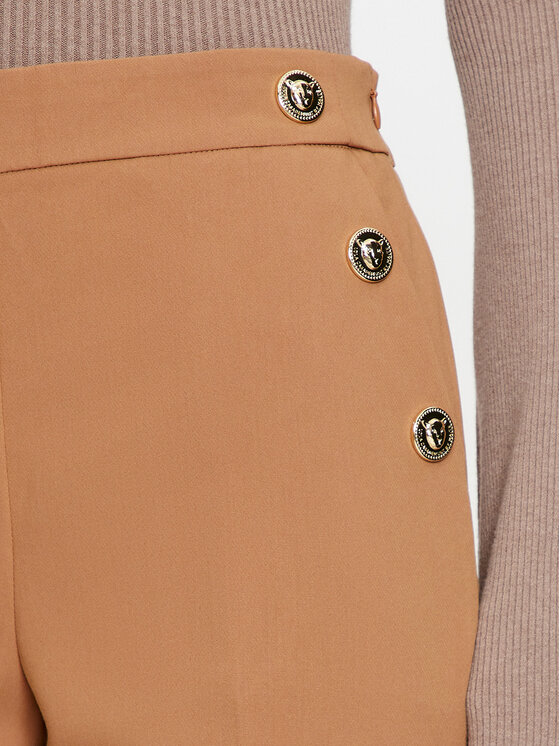 LOLA CASADEMUNT LOLA CASADEMUNT Spodnie materiałowe MF2414007 Brązowy Straight Fit