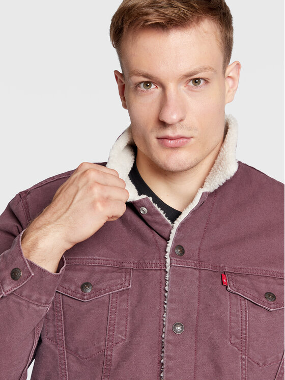 Levi's® Levi's® Džínsová bunda Type III Sherpa Trucker 16365-0185 Fialová Regular Fit
