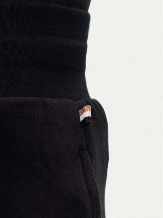 BOSS BOSS Dressipüksid Velour 50550635 Must Regular Fit
