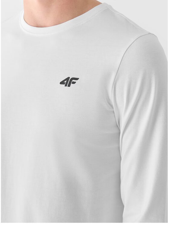 4F 4F Longsleeve 4FWMM00TLONM375-10S Biały Regular Fit