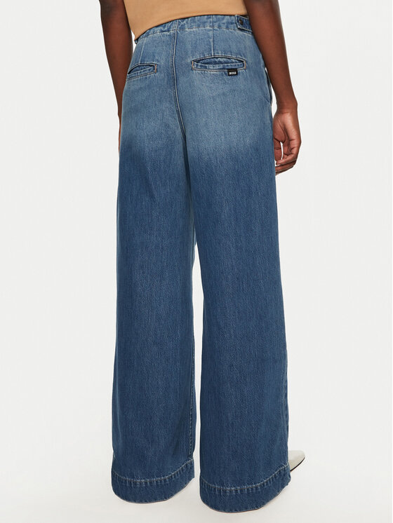 BOSS BOSS Jeans hlače Zehyrus 50528820 Modra Wide Leg