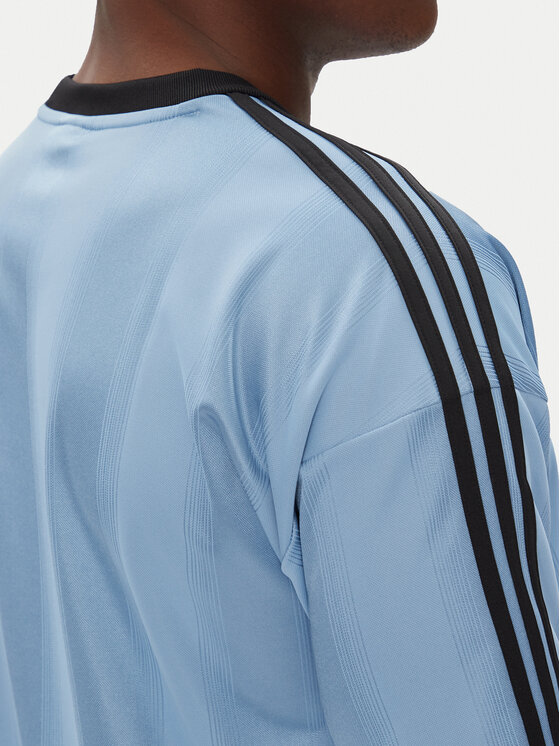 adidas adidas T-krekls adicolor Jacquard JW5879 Gaiši zils Loose Fit
