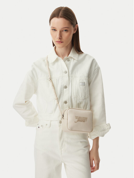 Tommy Jeans Geantă Tjw Must Camera Bag AW0AW18451 Crem
