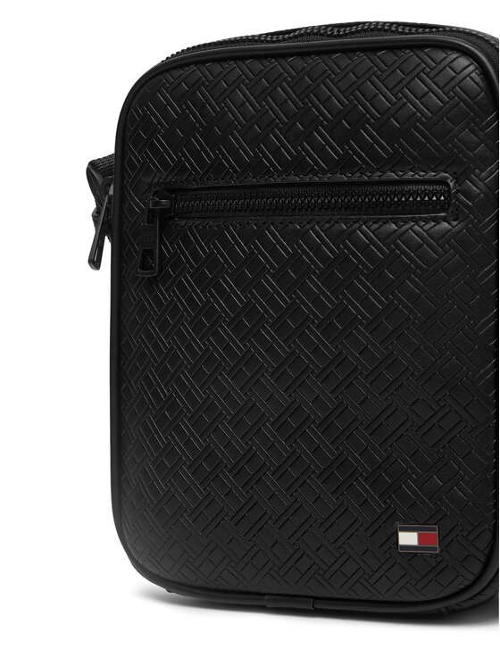 Tommy Hilfiger Tommy Hilfiger Maža rankinė Th Embossed Flag Mini Reporter AM0AM14193 Juoda