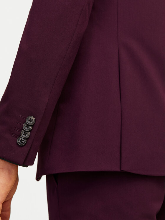 Jack & Jones Jack & Jones Κοστούμι Franco 12181339 Μωβ Super Slim Fit