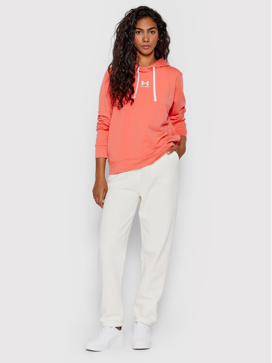 Neon orange under armour hoodie store