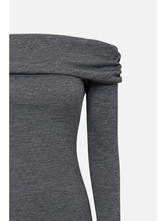 PINKO PINKO Bluzka Morellino Szary Fitted Fit