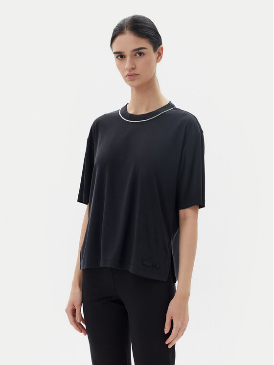 Női Póló EA7 Emporio Armani, Méret: L, Fekete, 7W000340 AF12956 UC001