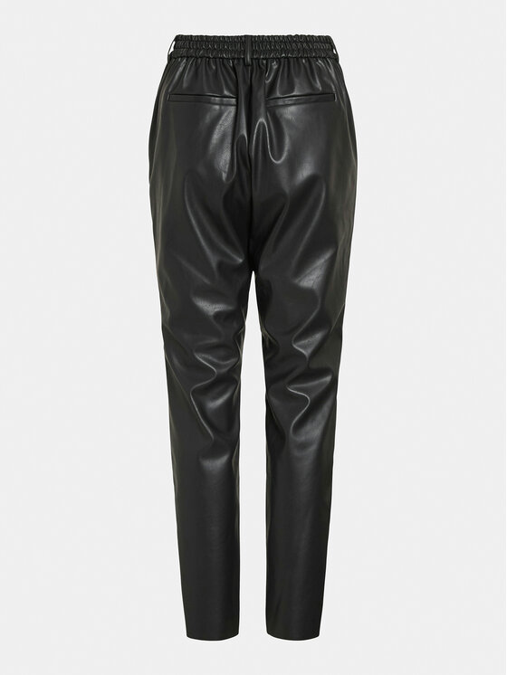 Vila Vila Pantaloni in similpelle Dagmar 14095340 Nero Regular Fit